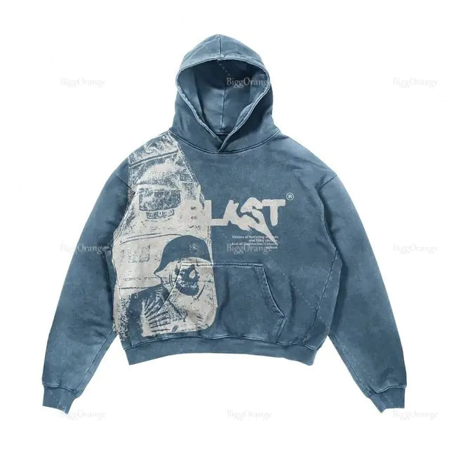 Streetwear Blast Graphic Hoodie