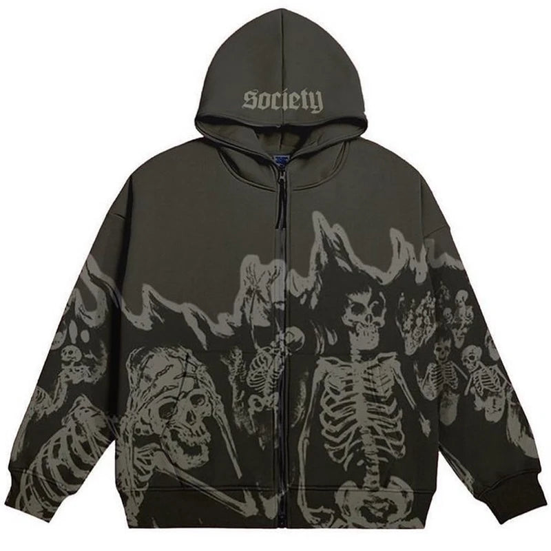 Society Skull Graphic Hoodie