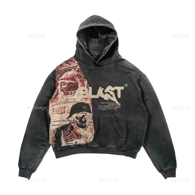 Streetwear Blast Graphic Hoodie