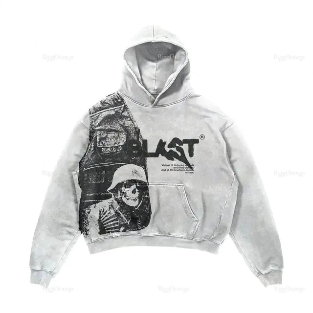 Streetwear Blast Graphic Hoodie